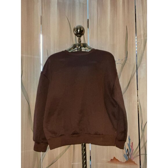 Vintage-Style Shein Brown "Ocean Beach" Sweatshirt Surf Sunsets Memories Catch W - Picture 2 of 4
